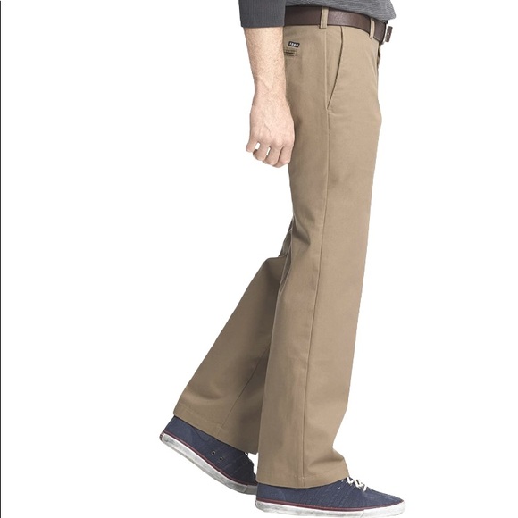 Izod American Chino cotton khaki flat front pants - Picture 15 of 15